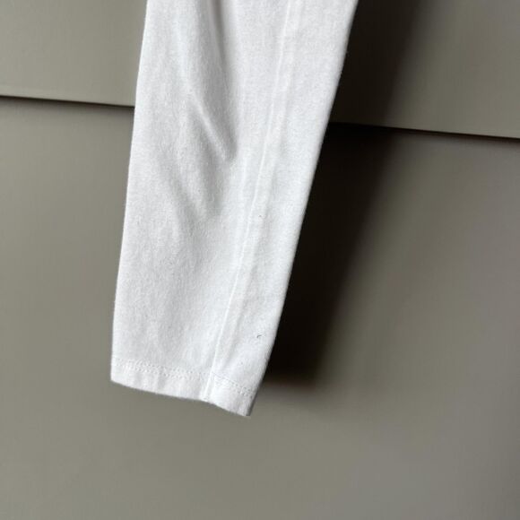 Hollister Shirt Women XS White Lace Trim V Neck Long Sleeve Baby Tee Cropped Y2K - Picture 5 of 9